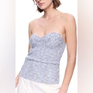 Crescent Ximena Mixed Color Bustier Knit Top NWT Medium A52